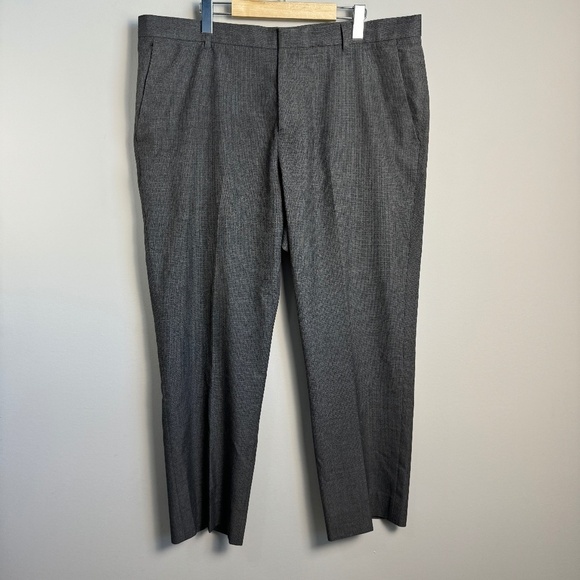 Perry Ellis Men's Gray Slim Fit Dress Pants Business Formal (Check Measurements) - Picture 1 of 14